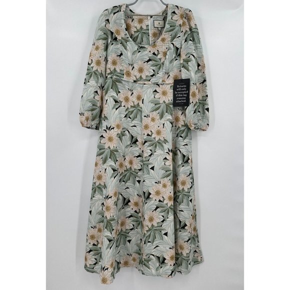 Tuckernuck Maison Des Fleurs Maxi Dress sz S NWT Cotton/Linen Floral Print $298 - Picture 1 of 8